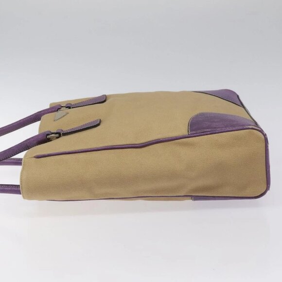 PRADA Tote Bag Canvas Beige Auth - Picture 11 of 16